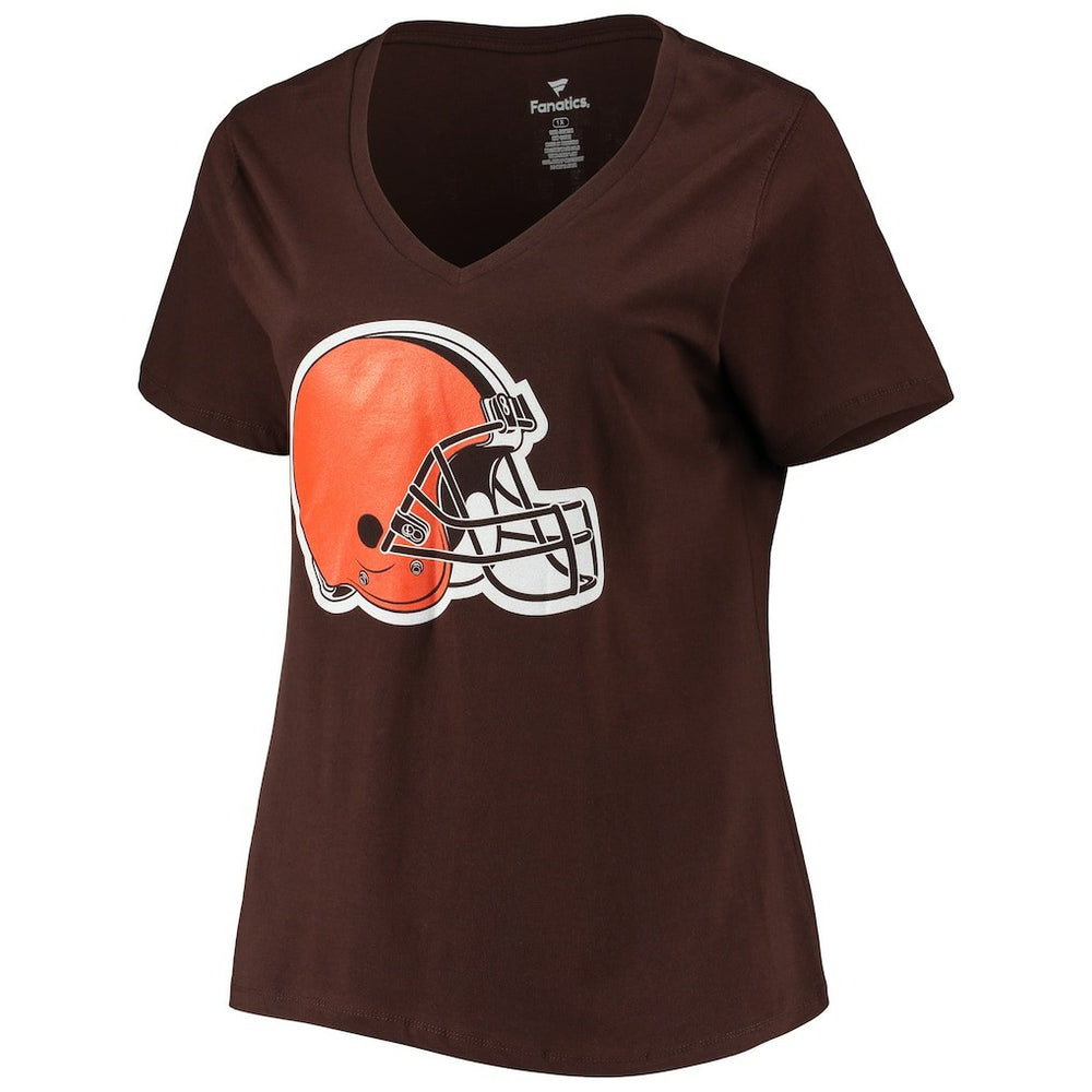 Deshaun Watson Cleveland Browns Women's Plus Size Player Name & Number V-Neck T-Shirt Brown - Fanatics