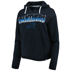 Carolina Panthers '47 Women's Color Rise Kennedy Notch Neck Pullover Hoodie Black - 47 brand