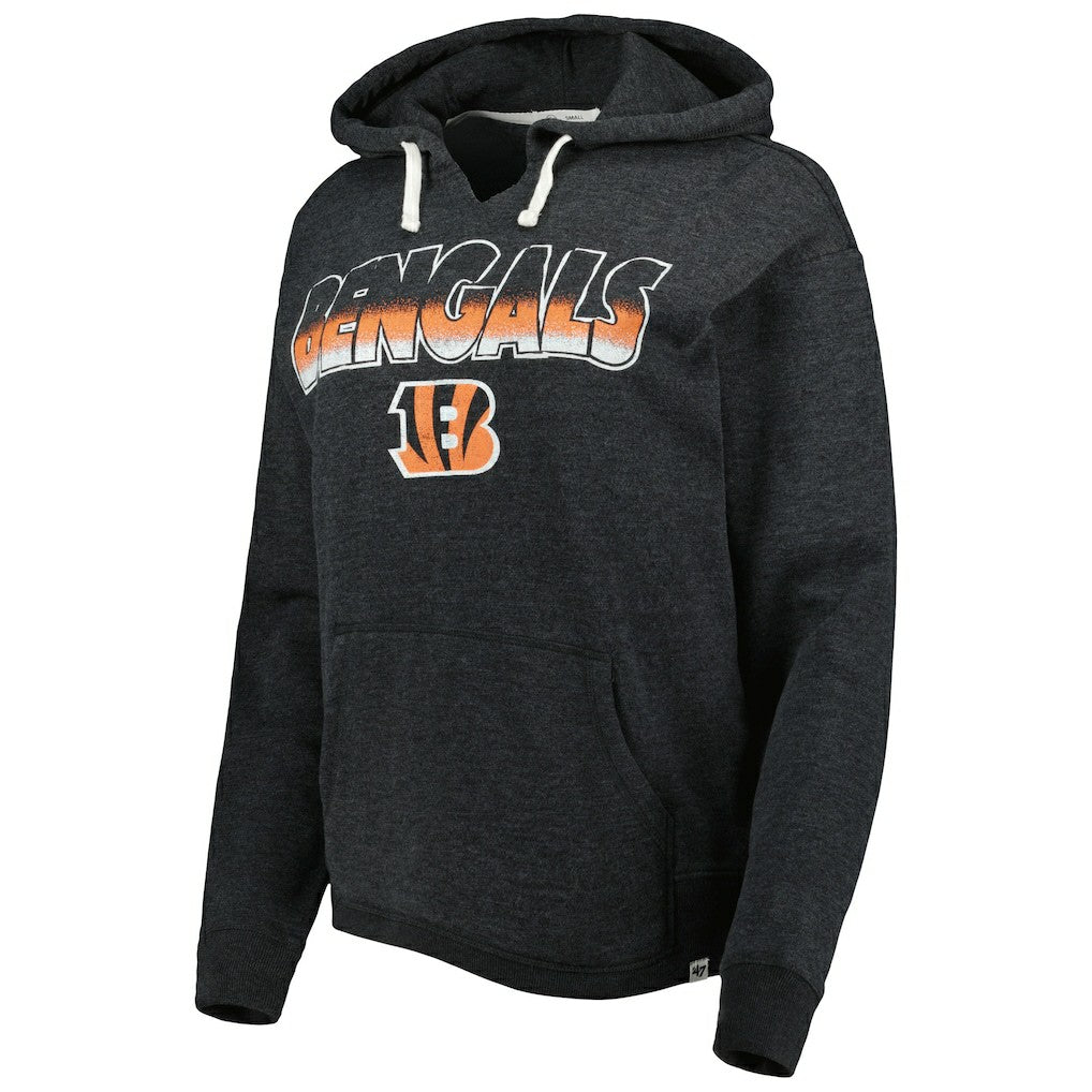 Cincinnati Bengals '47 Women's Color Rise Kennedy Pullover Hoodie Black - 47 brand
