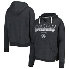 Las Vegas Raiders '47 Women's Color Rise Kennedy Notch Neck Pullover Hoodie Black - 47 brand