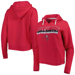 Tampa Bay Buccaneers '47 Women's Color Rise Kennedy Notch Neck Pullover Hoodie Red - 47 brand