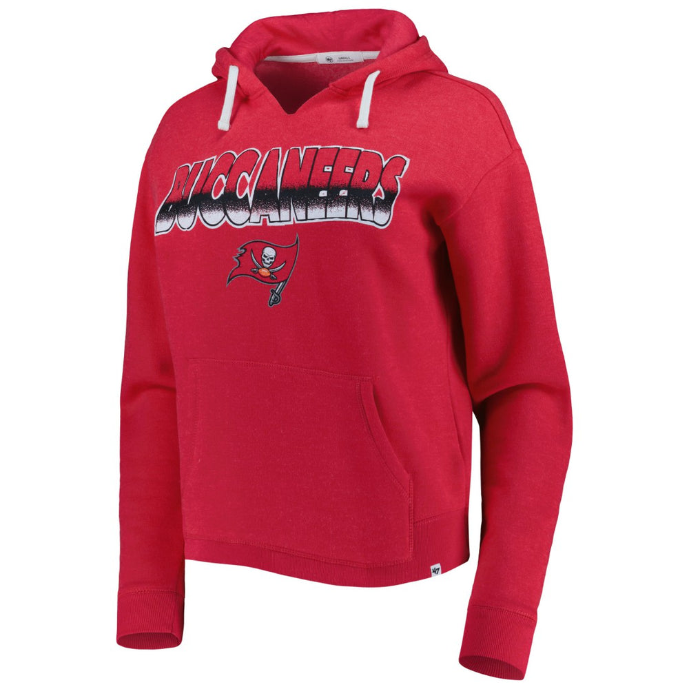 Tampa Bay Buccaneers '47 Women's Color Rise Kennedy Notch Neck Pullover Hoodie Red - 47 brand