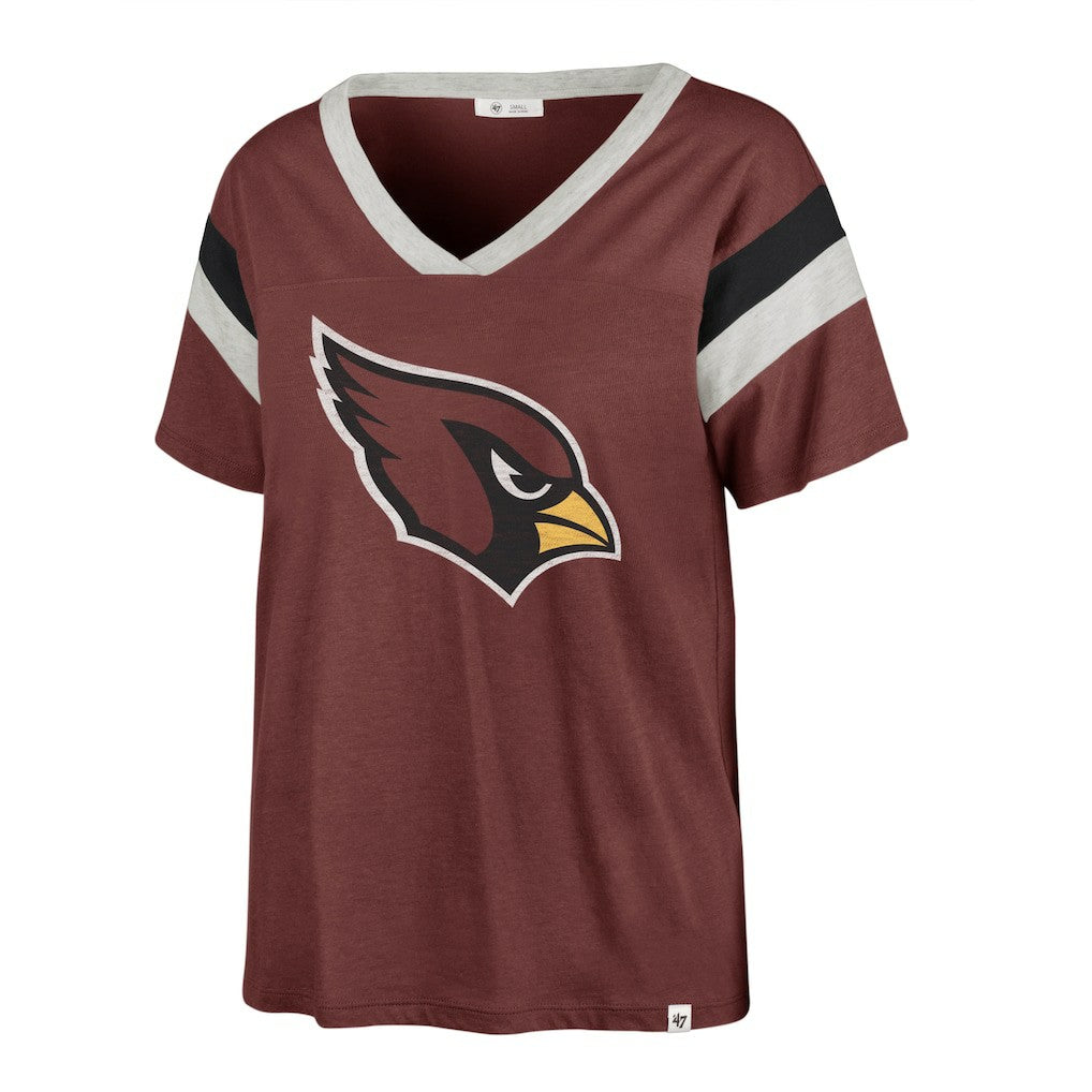 Arizona Cardinals '47 Women's Phoenix V-Neck T-Shirt Cardinal - 47 brand