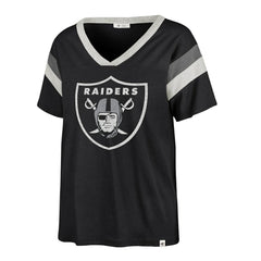 Las Vegas Raiders '47 Women's Phoenix V-Neck T-Shirt Black - 47 brand