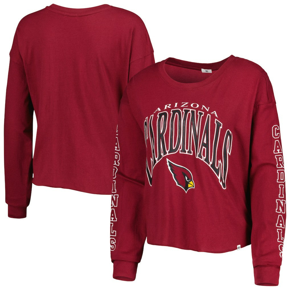 Arizona Cardinals '47 Women's Skyler Parkway Cropped Long Sleeve T-Shirt Cardinal - 47 brand