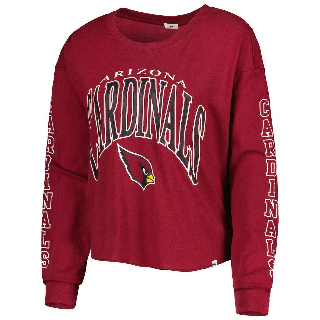 Arizona Cardinals '47 Women's Skyler Parkway Cropped Long Sleeve T-Shirt Cardinal - 47 brand