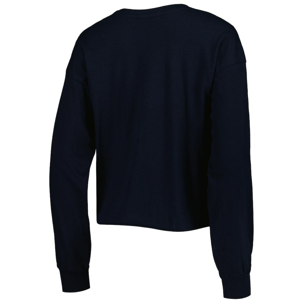 New Orleans Saints '47 Women's Skyler Parkway Cropped Long Sleeve T-Shirt Black - 47 brand