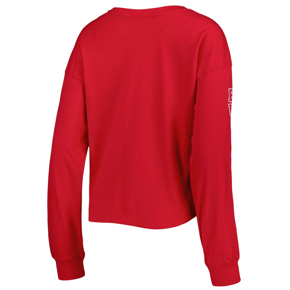 Tampa Bay Buccaneers '47 Women's Skyler Parkway Cropped Long Sleeve T-Shirt Red - 47 brand