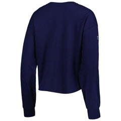 Tennessee Titans '47 Women's Skyler Parkway Cropped Long Sleeve T-Shirt Navy - 47 brand