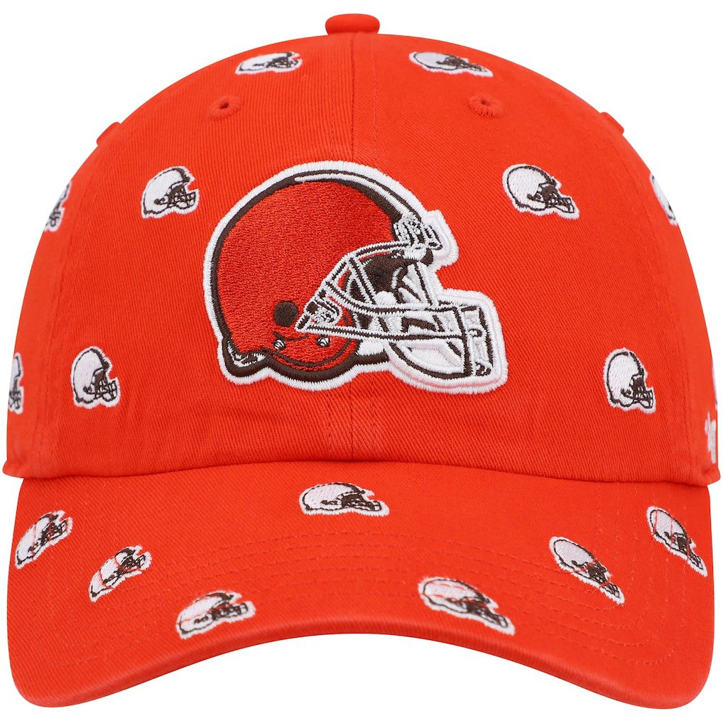 Cleveland Browns '47 Women's Confetti Clean Up Logo Adjustable Hat Orange - 47 brand