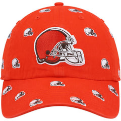 Cleveland Browns '47 Women's Confetti Clean Up Logo Adjustable Hat Orange - 47 brand