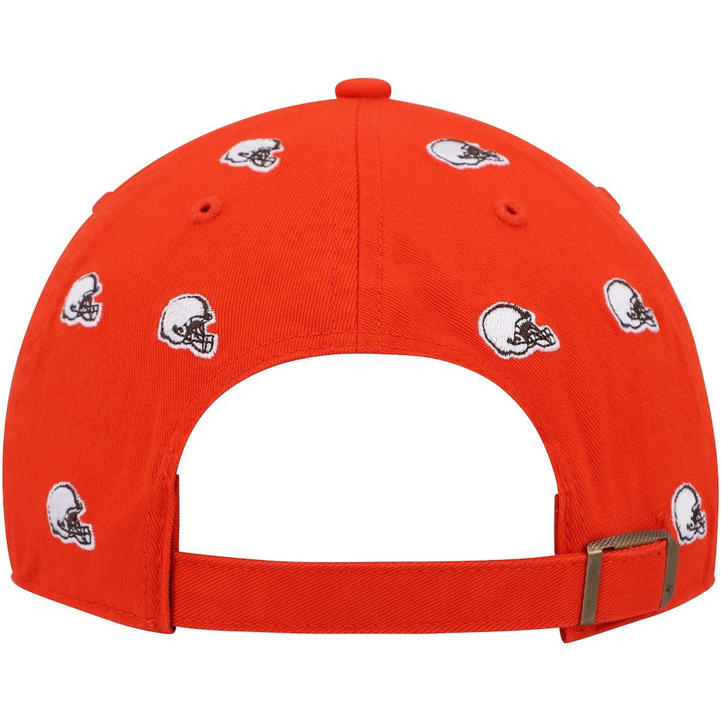 Cleveland Browns '47 Women's Confetti Clean Up Logo Adjustable Hat Orange - 47 brand
