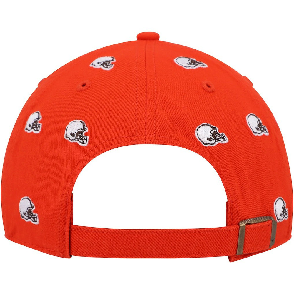 Cleveland Browns '47 Women's Confetti Clean Up Logo Adjustable Hat Orange - 47 brand