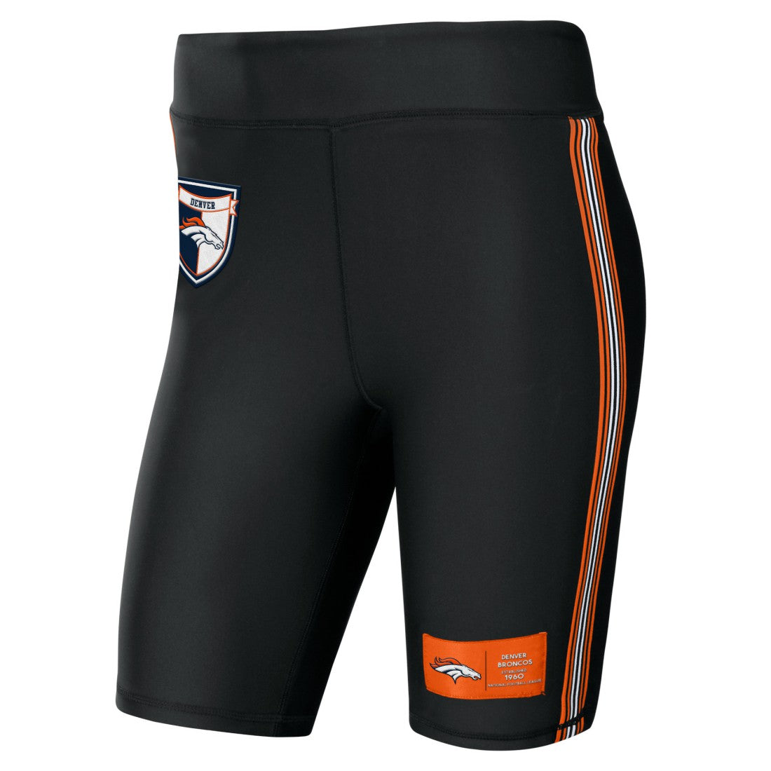 Denver Broncos WEAR by Erin Andrews Women's Biker Shorts Black - NFL