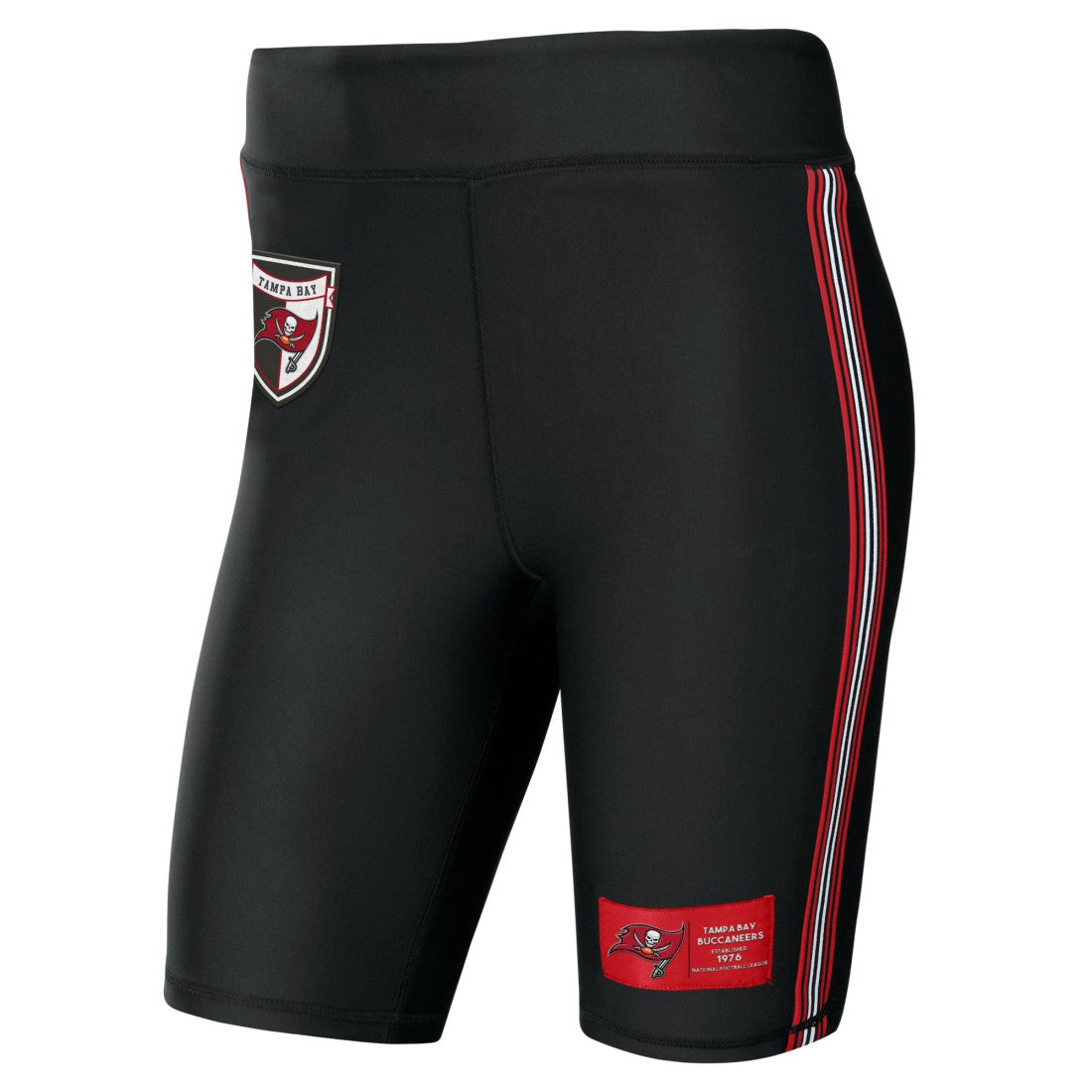 Tampa Bay Buccaneers WEAR by Erin Andrews Women's Biker Shorts Black - NFL
