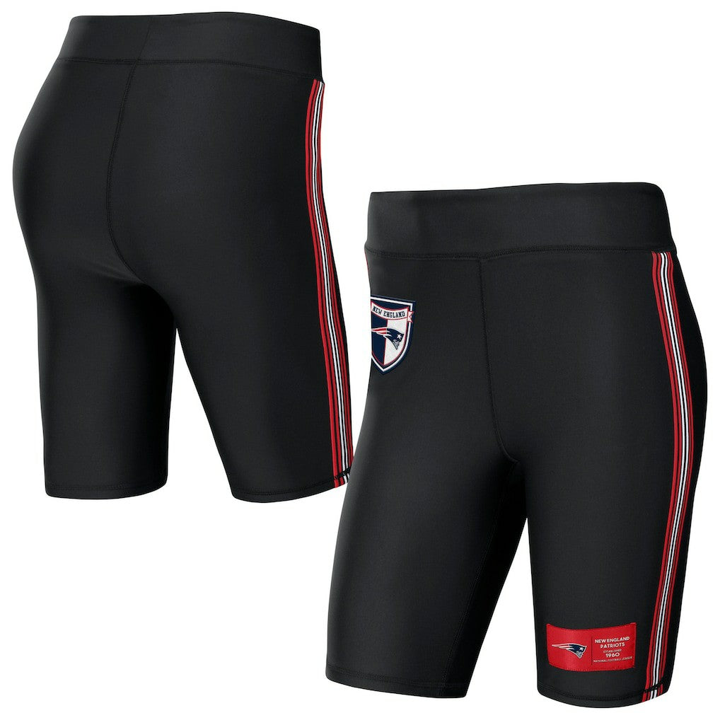New England Patriots WEAR by Erin Andrews Women's Biker Shorts Black - NFL