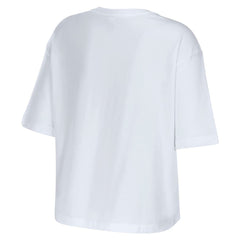 Cleveland Browns WEAR by Erin Andrews Women's Boxy Floral Cropped T-Shirt White - NFL