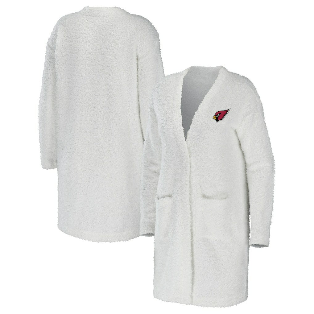 Arizona Cardinals WEAR by Erin Andrews Women's Cozy Lounge Cardigan Sweater Cream - NFL