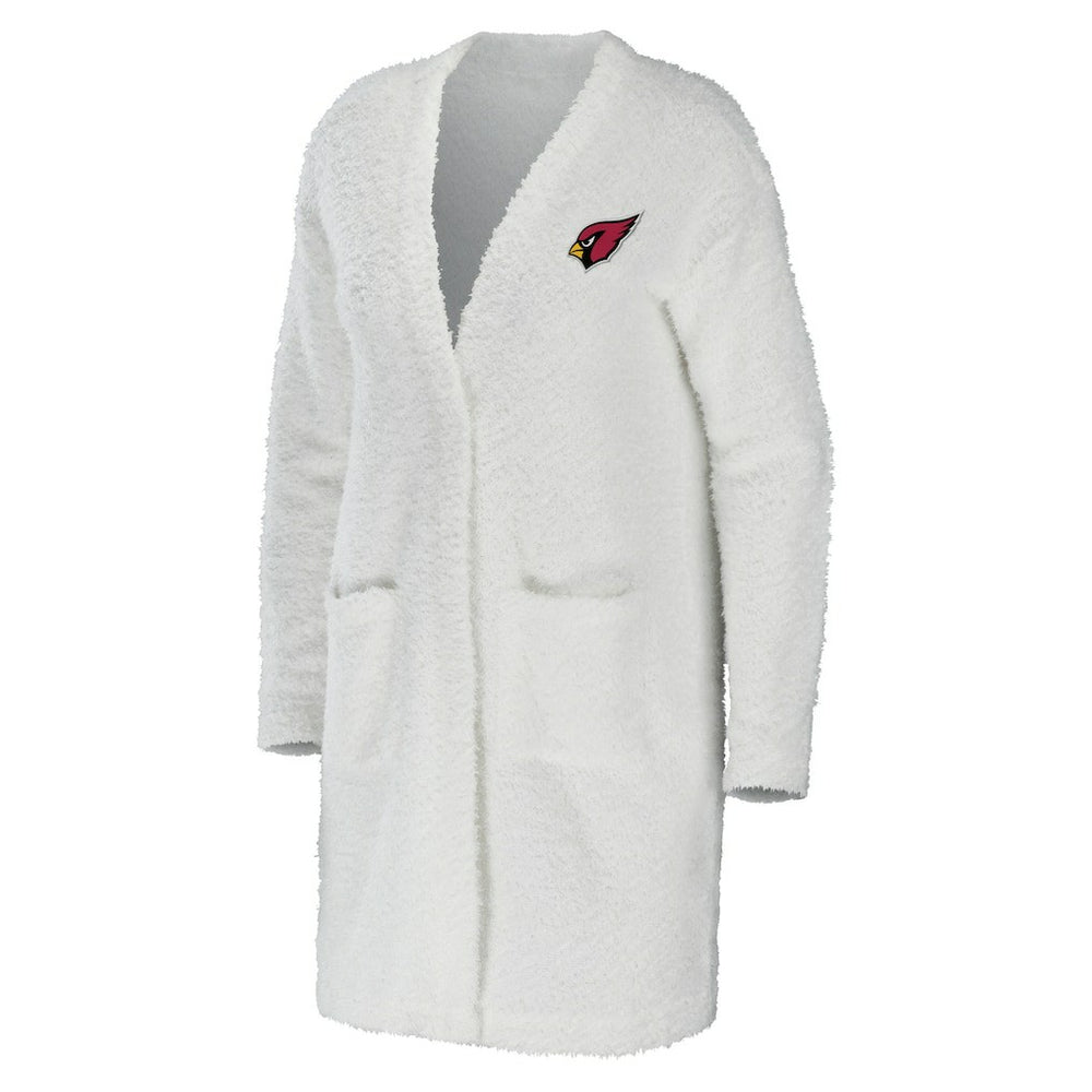 Arizona Cardinals WEAR by Erin Andrews Women's Cozy Lounge Cardigan Sweater Cream - NFL