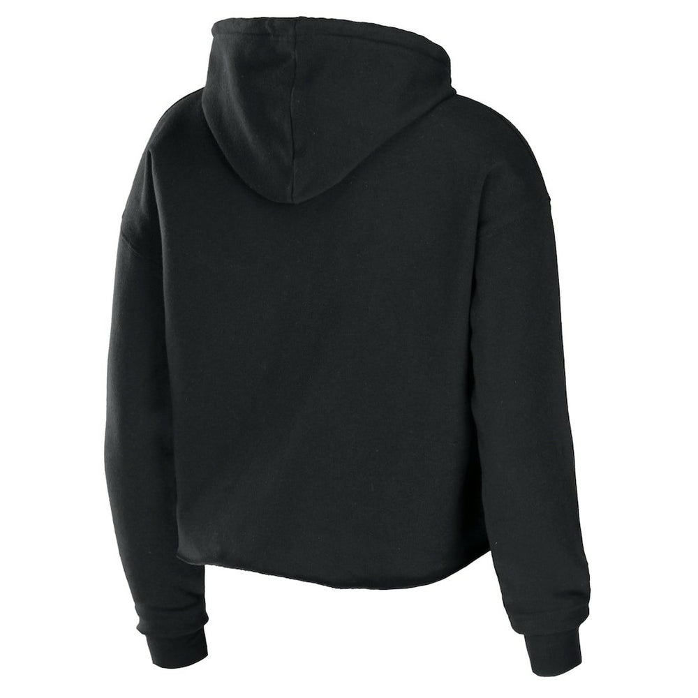 Los Angeles Rams WEAR by Erin Andrews Women's Cropped Sponge Fleece Pullover Hoodie Black - NFL