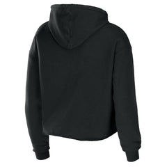 Los Angeles Rams WEAR by Erin Andrews Women's Cropped Sponge Fleece Pullover Hoodie Black - NFL
