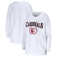 Arizona Cardinals WEAR by Erin Andrews Women's Oversized Pullover Sweatshirt White - NFL