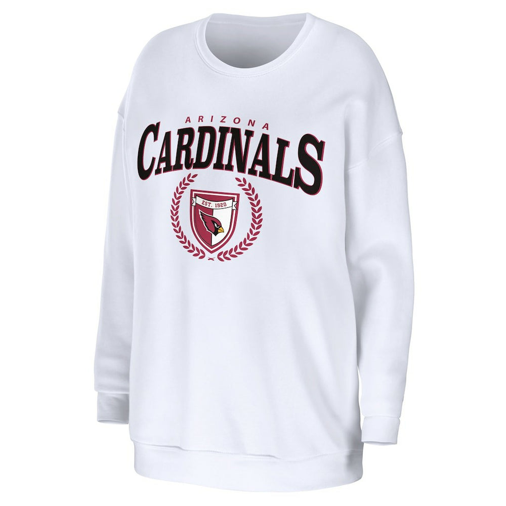Arizona Cardinals WEAR by Erin Andrews Women's Oversized Pullover Sweatshirt White - NFL