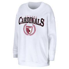 Arizona Cardinals WEAR by Erin Andrews Women's Oversized Pullover Sweatshirt White - NFL