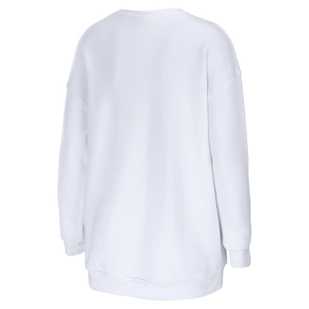 Washington Commanders WEAR by Erin Andrews Women's Oversized Pullover Sweatshirt White - NFL