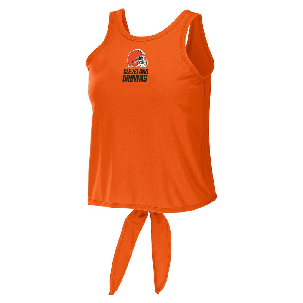 Cleveland Browns WEAR by Erin Andrews Women's Open Back Twist Tie Tank Top Orange - NFL