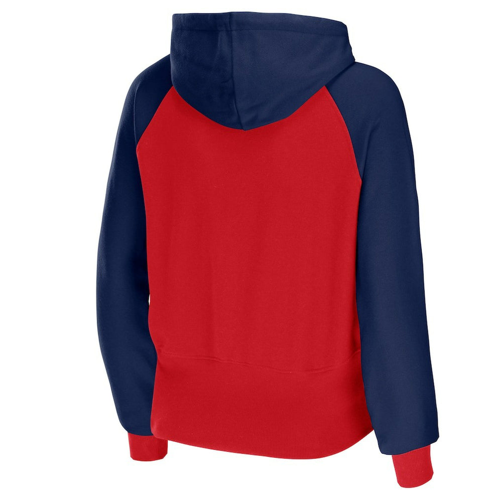 New England Patriots WEAR by Erin Andrews Women's Colorblock Lightweight Full-Zip Hoodie Red - NFL