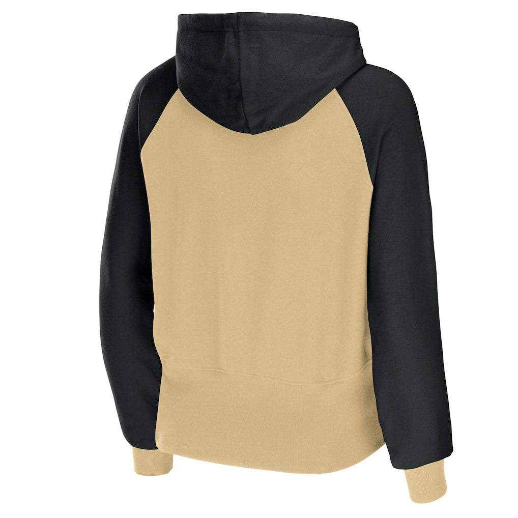 New Orleans Saints WEAR by Erin Andrews Women's Colorblock Lightweight Full-Zip Hoodie Gold - NFL