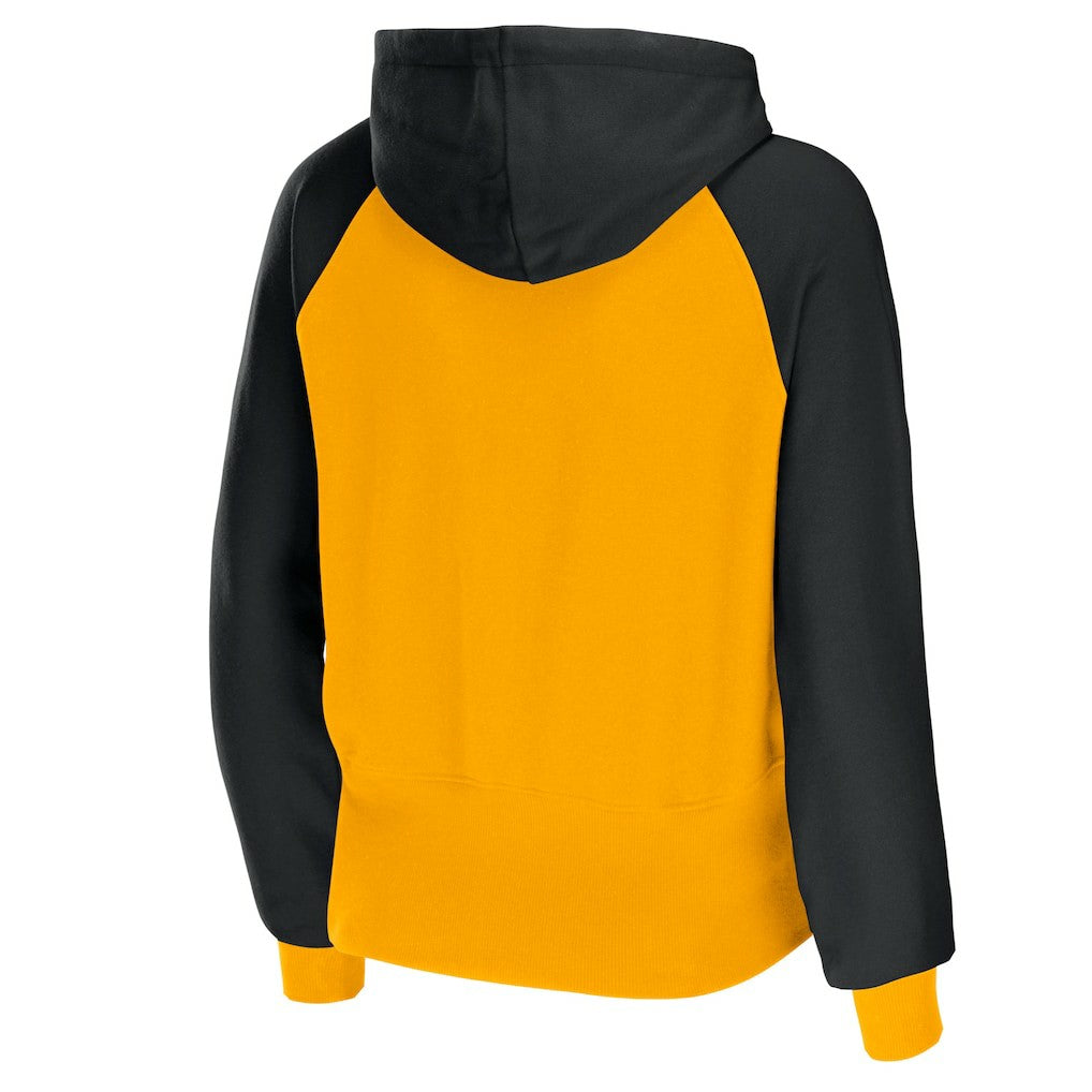 Pittsburgh Steelers WEAR by Erin Andrews Women's Colorblock Lightweight Full-Zip Hoodie Gold - NFL