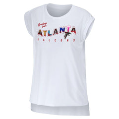 Atlanta Falcons WEAR by Erin Andrews Women's Greetings From Muscle T-Shirt White - NFL
