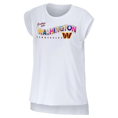 Washington Commanders WEAR by Erin Andrews Women's Greetings From Muscle T-Shirt White - NFL