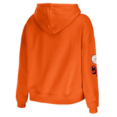 Cleveland Browns WEAR by Erin Andrews Women's Modest Cropped Pullover Hoodie Orange - NFL