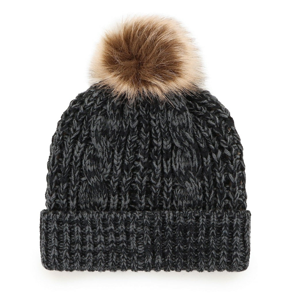 Carolina Panthers '47 Women's Meeko Cuffed Knit Hat with Pom Black - 47 brand