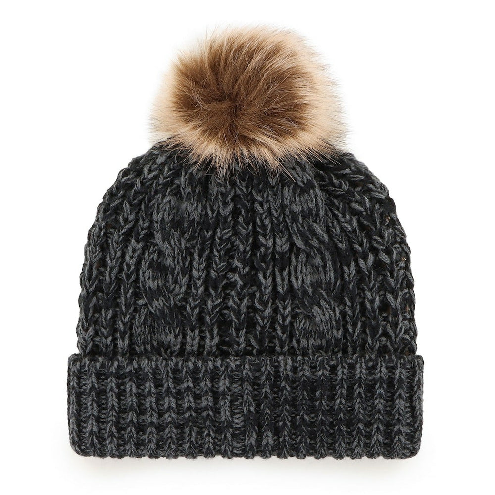 Carolina Panthers '47 Women's Meeko Cuffed Knit Hat with Pom Black - 47 brand