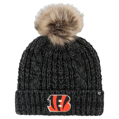 Cincinnati Bengals '47 Women's Meeko Cuffed Knit Hat with Pom Black - 47 brand