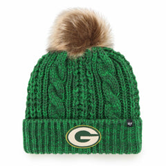 Green Bay Packers '47 Women's Meeko Cuffed Knit Hat with Pom Green - 47 brand