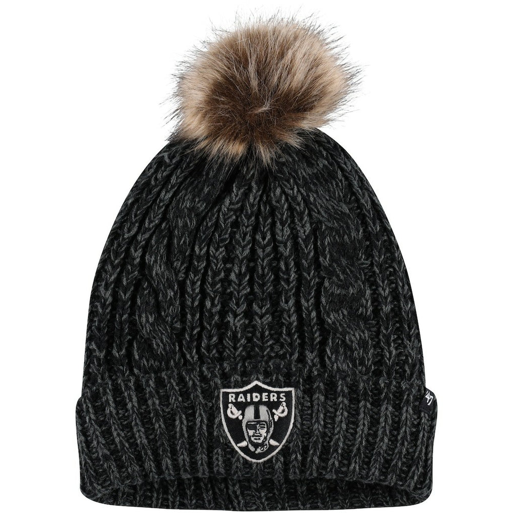 Las Vegas Raiders '47 Women's Meeko Cuffed Knit Hat with Pom Black - 47 brand
