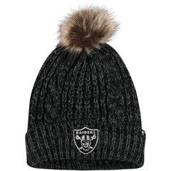 Las Vegas Raiders '47 Women's Meeko Cuffed Knit Hat with Pom Black - 47 brand