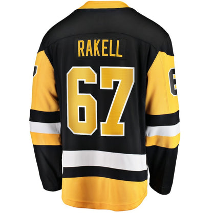 Rickard Rakell Pittsburgh Penguins Fanatics Home Breakaway Player Jersey - Black | NHL Jerseys