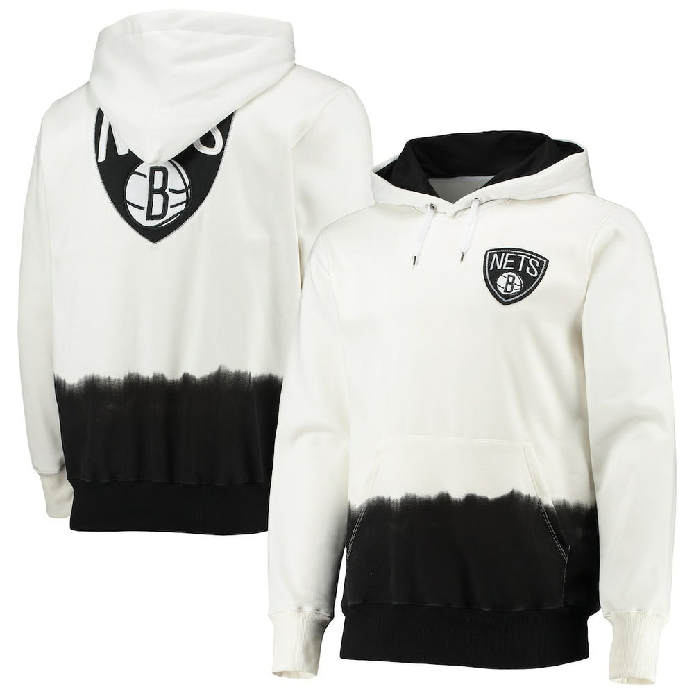 NBA - Brooklyn Nets FISLL Double Dribble Dip-Dye Pullover Hoodie - Oatmeal