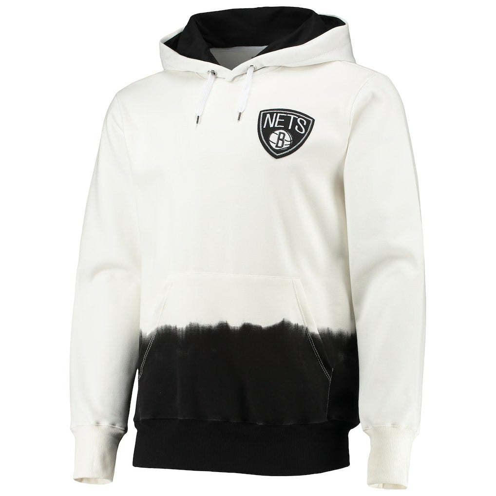 NBA - Brooklyn Nets FISLL Double Dribble Dip-Dye Pullover Hoodie - Oatmeal