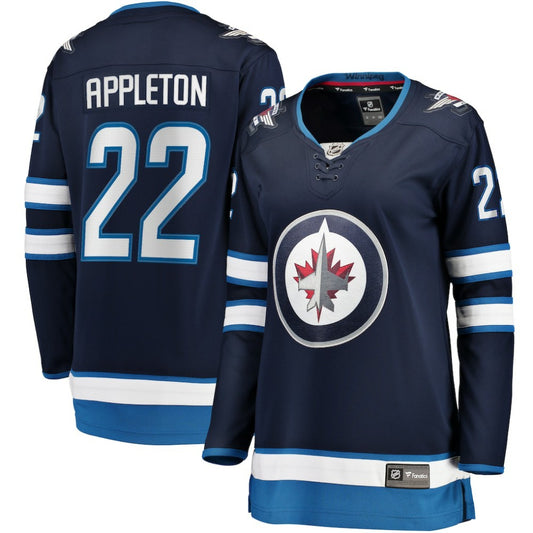 Mason Appleton Winnipeg Jets Fanatics Women's Home Breakaway Jersey - Navy | NHL Jerseys