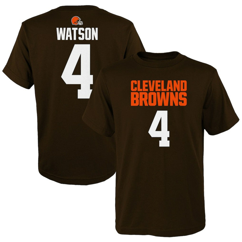 Deshaun Watson Cleveland Browns Youth Mainliner Player Name & Number T-Shirt Brown - NFL