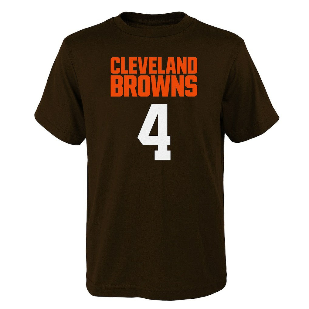 Deshaun Watson Cleveland Browns Youth Mainliner Player Name & Number T-Shirt Brown - NFL
