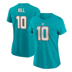 Tyreek Hill Miami Dolphins Women's Player Name & Number T-Shirt Aqua - Nike