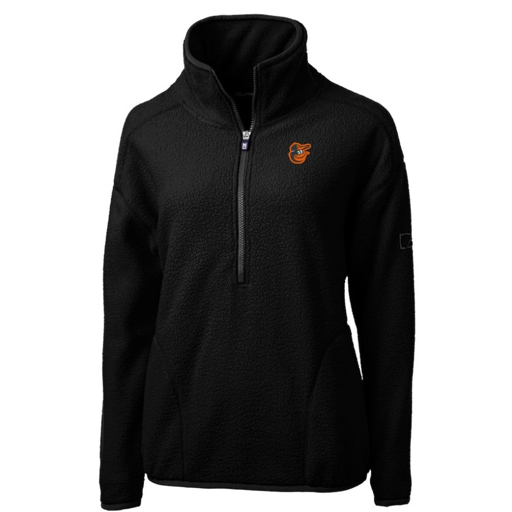Baltimore Orioles Cutter & Buck Women's Cascade Eco Sherpa Fleece Quarter-Zip Pullover Jacket discount